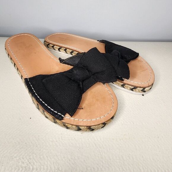 Kate Spade New York Espadrille Sandals Black 7-9 - Picture 1 of 5